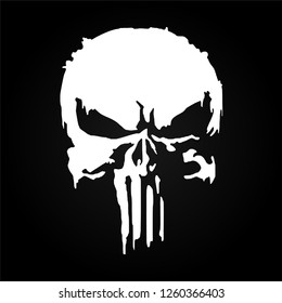 Detail Punisher Skull Vector Nomer 12