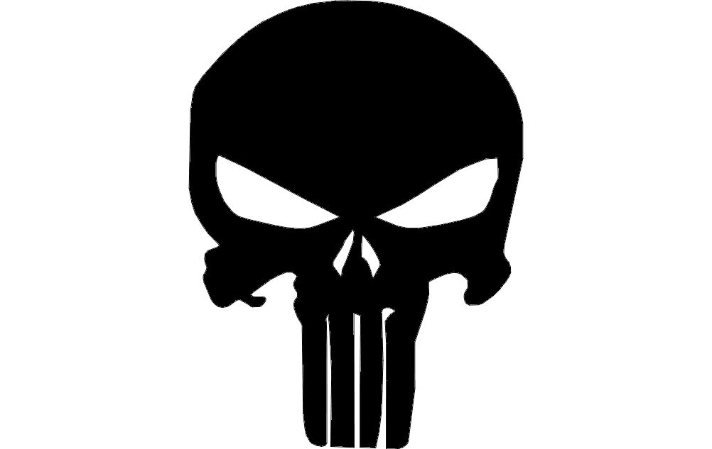 Detail Punisher Skull Vector Nomer 18