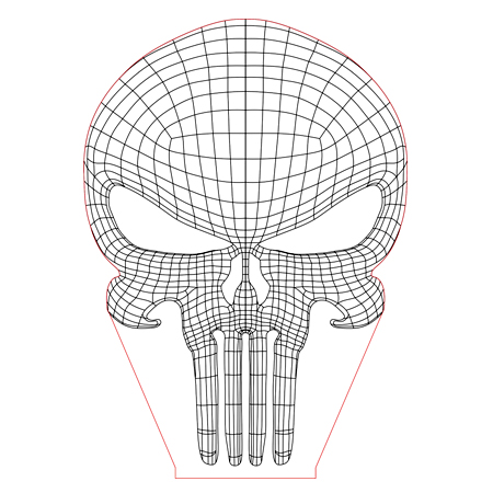 Detail Punisher Skull Vector Nomer 29