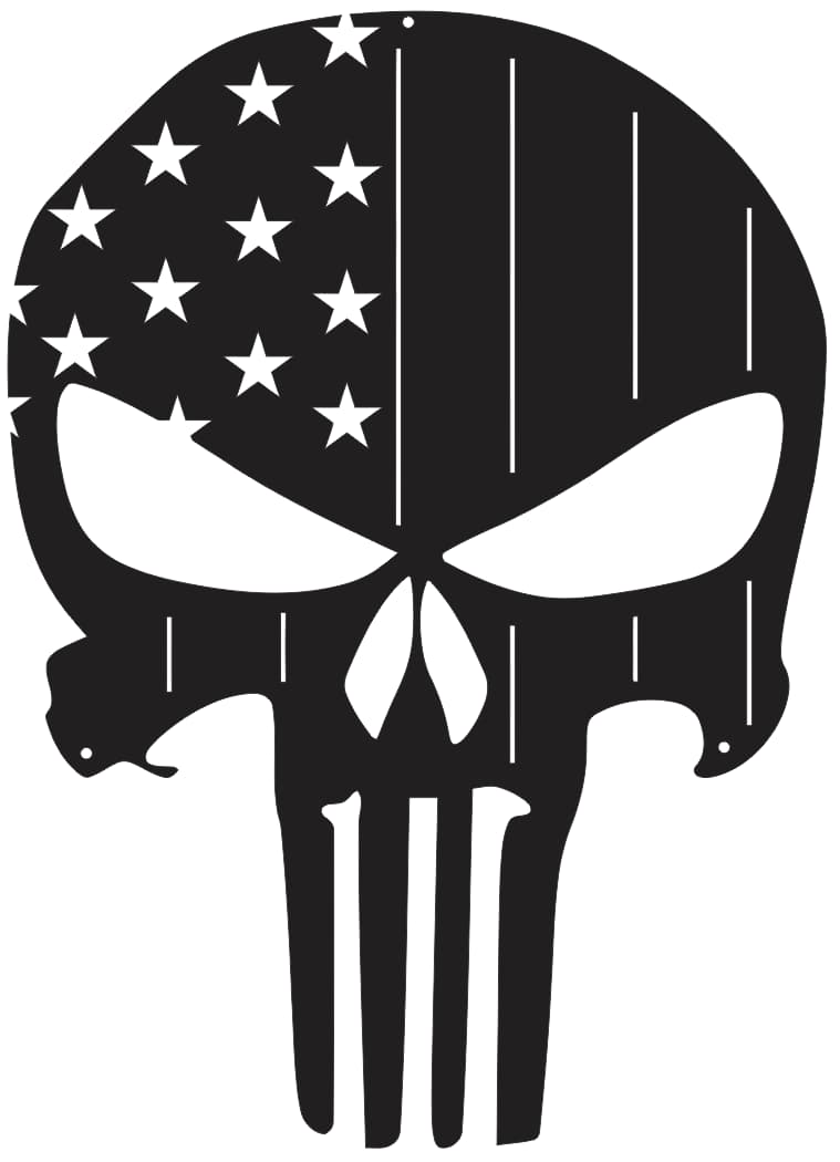 Detail Punisher Skull Vector Nomer 32