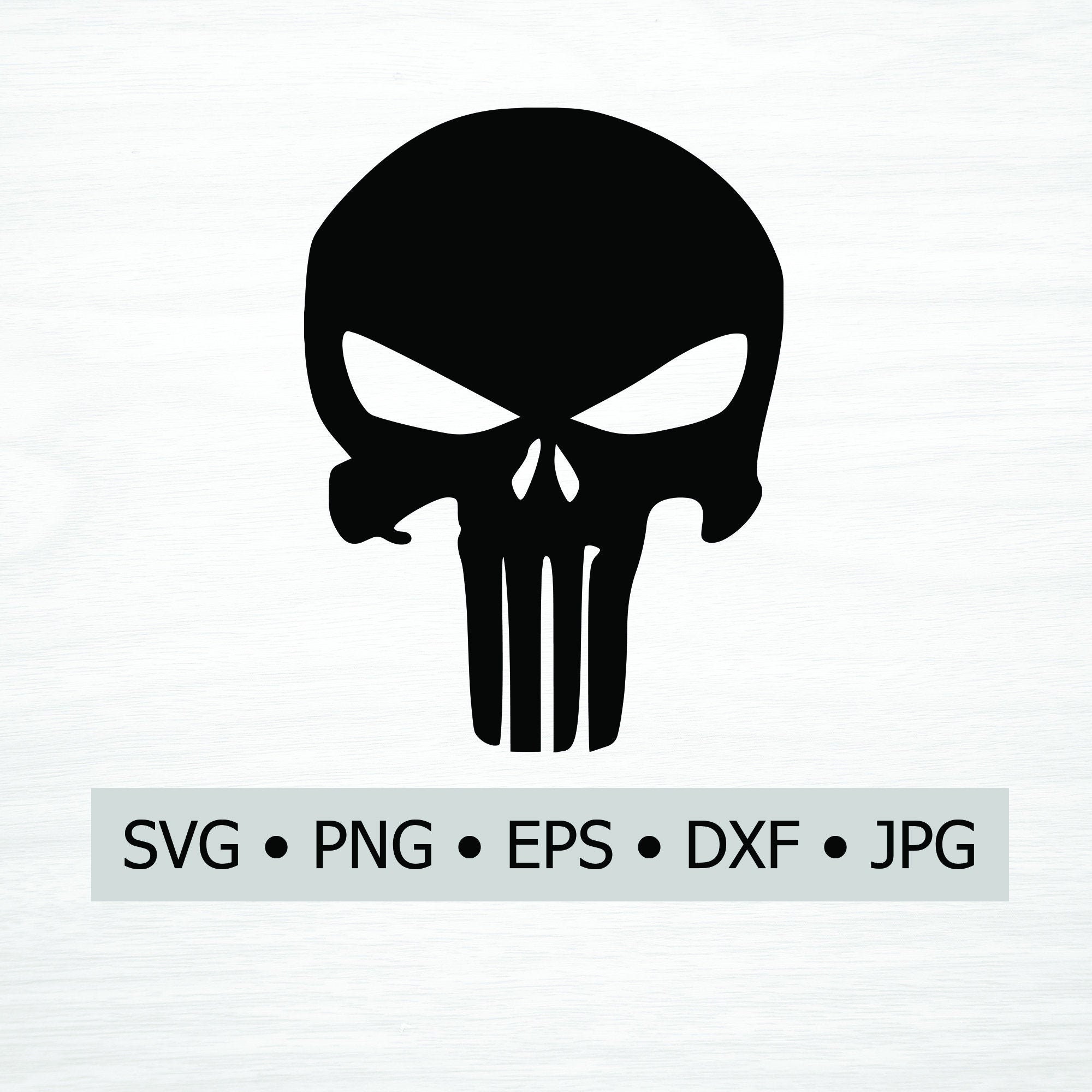 Detail Punisher Skull Vector Nomer 33