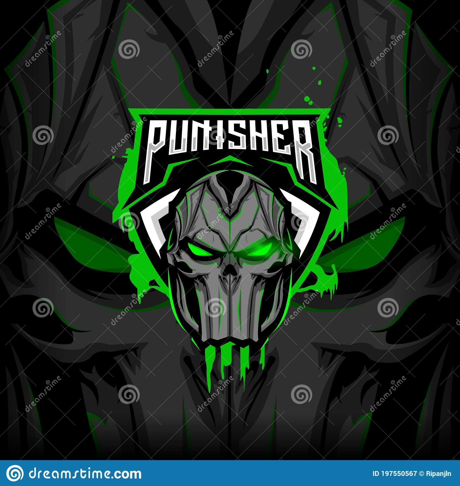 Detail Punisher Skull Vector Nomer 34