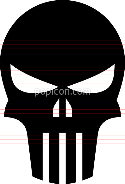 Detail Punisher Skull Vector Nomer 39