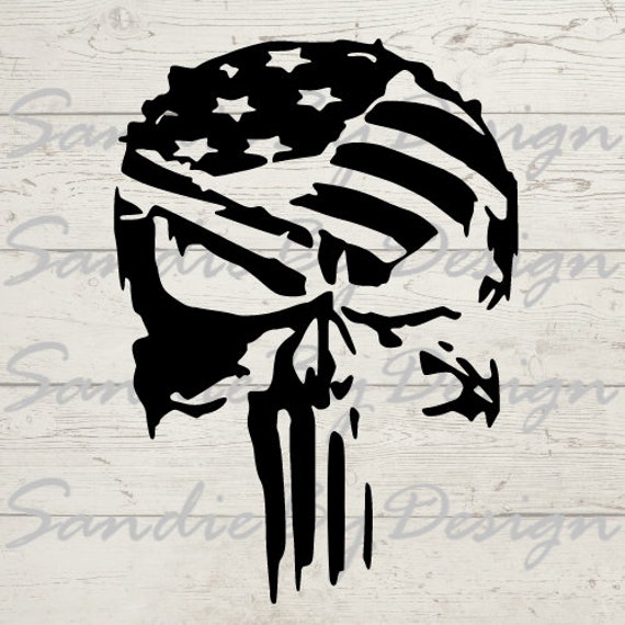 Detail Punisher Skull Vector Nomer 53