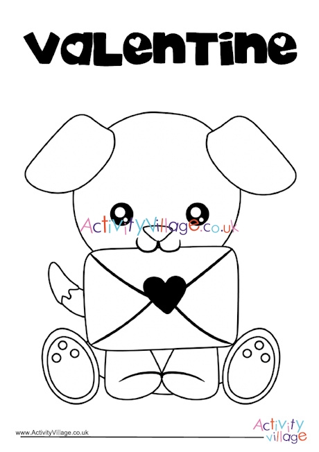 Detail Puppy Colouring Pages Nomer 27