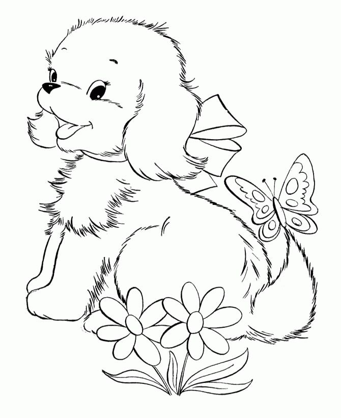 Detail Puppy Colouring Pages Nomer 28