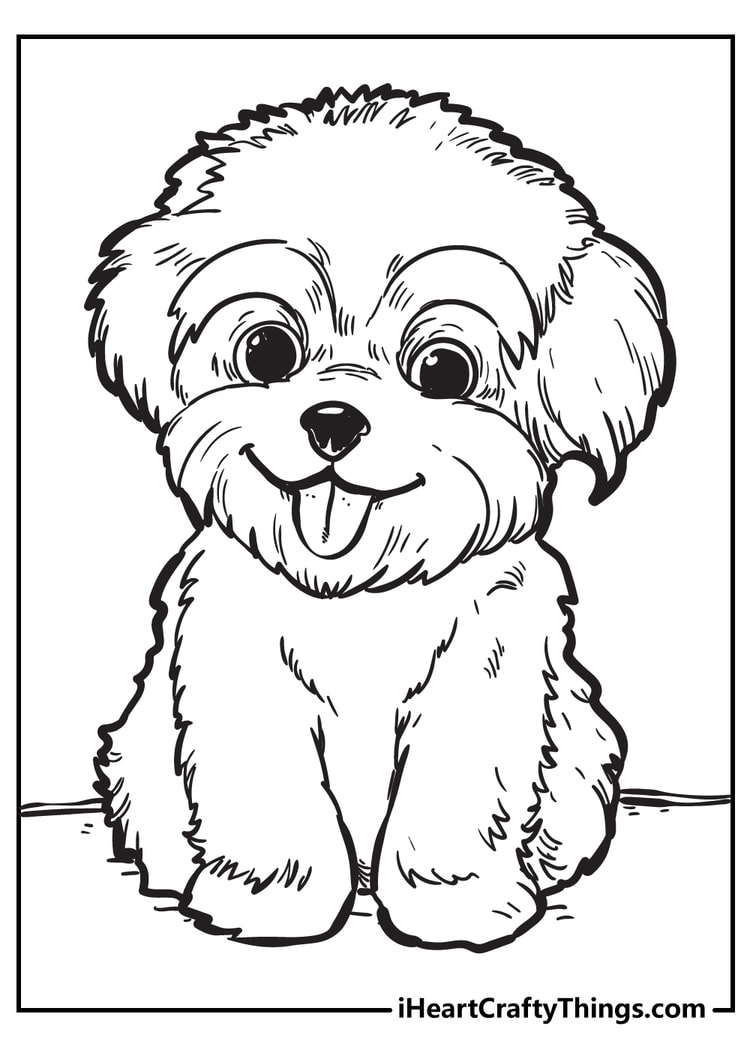 Detail Puppy Colouring Pages Nomer 5