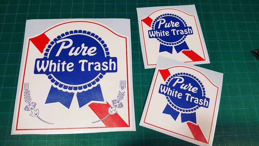Detail Pure White Trash Sticker Nomer 10
