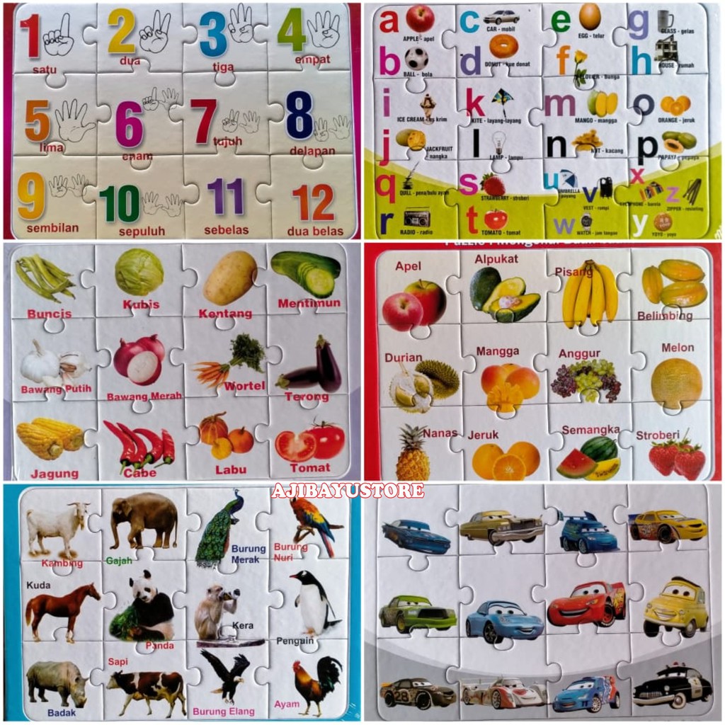 Detail Puzzle Tk Kartu Gambar Anak Tk Nomer 9