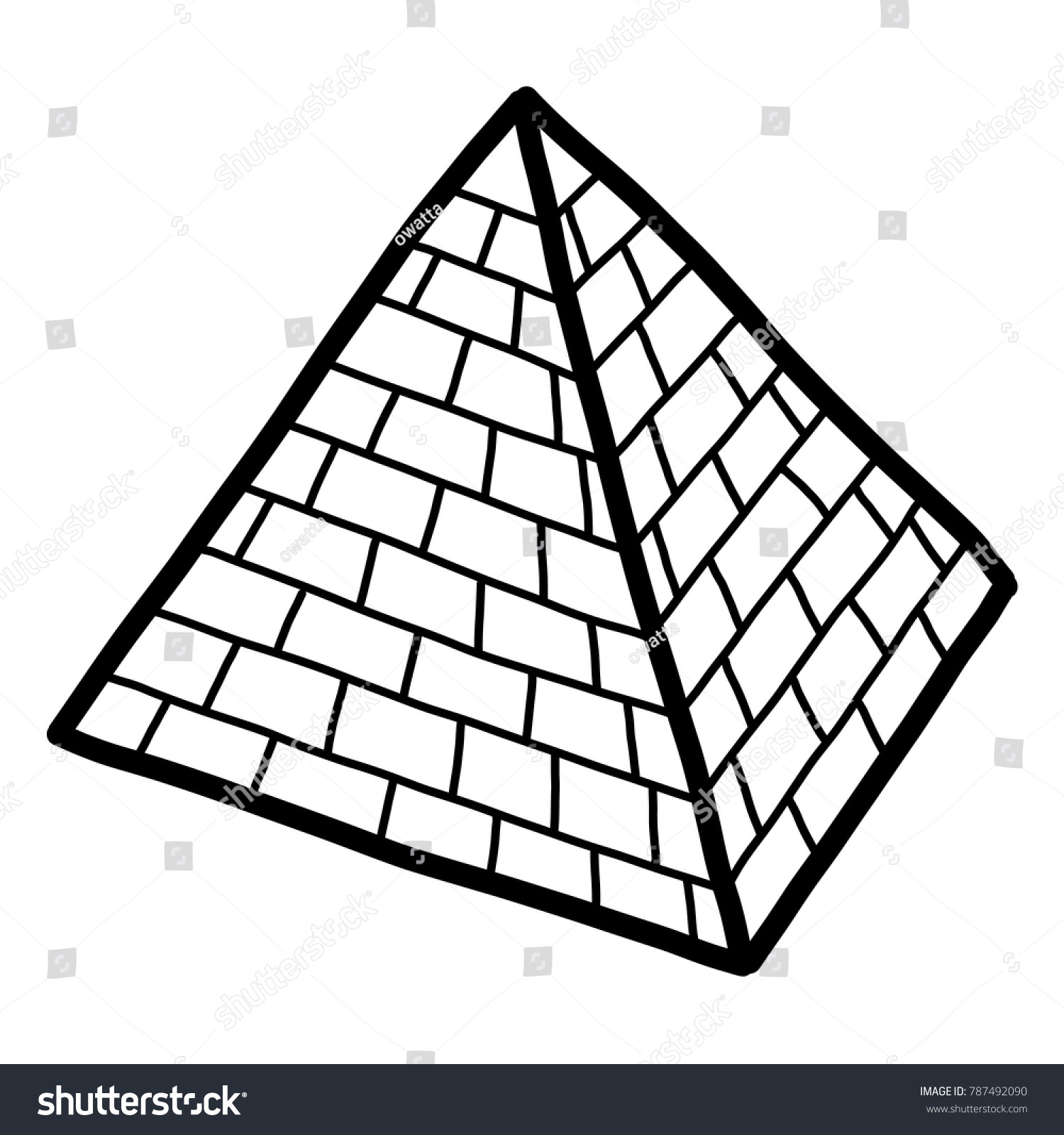 Detail Pyramid Clipart Black And White Nomer 2