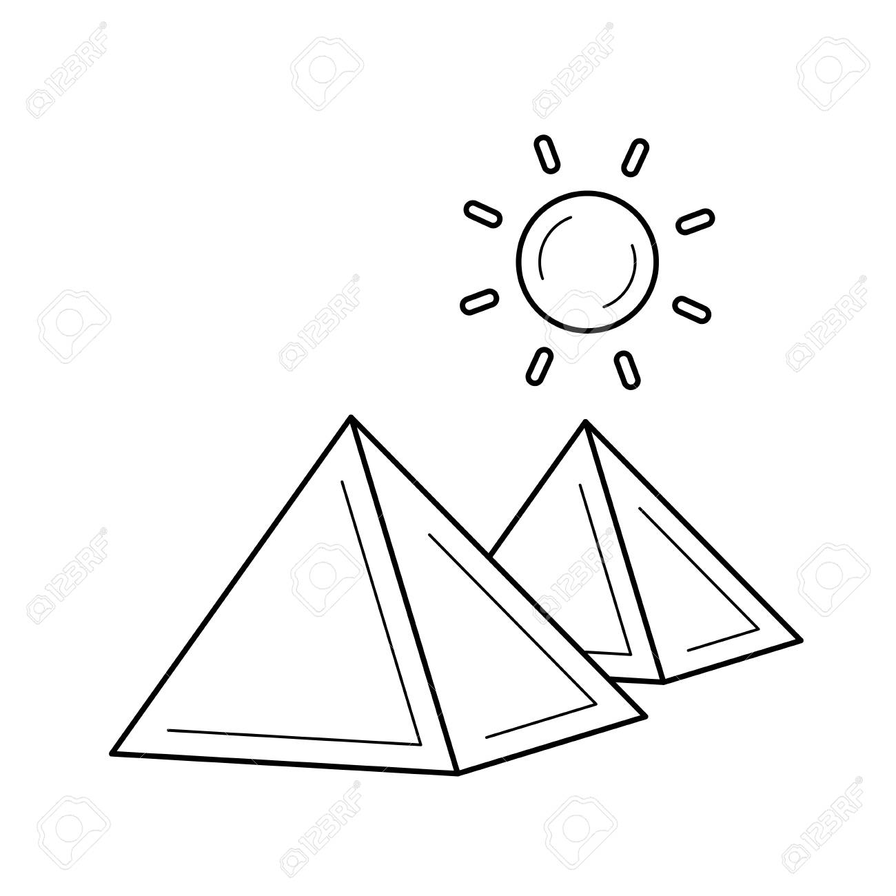 Detail Pyramid Clipart Black And White Nomer 22