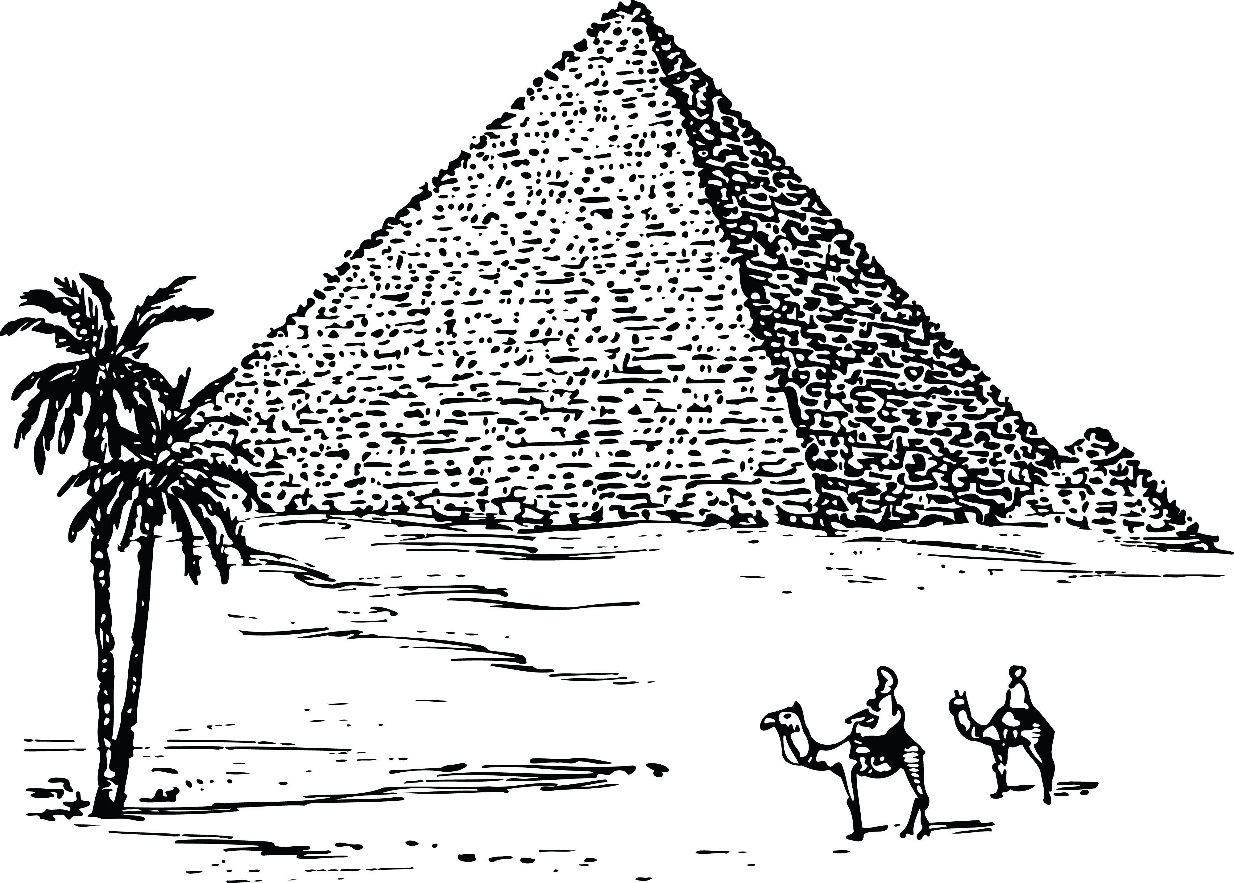 Detail Pyramid Clipart Black And White Nomer 3