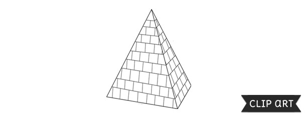 Detail Pyramid Clipart Black And White Nomer 27