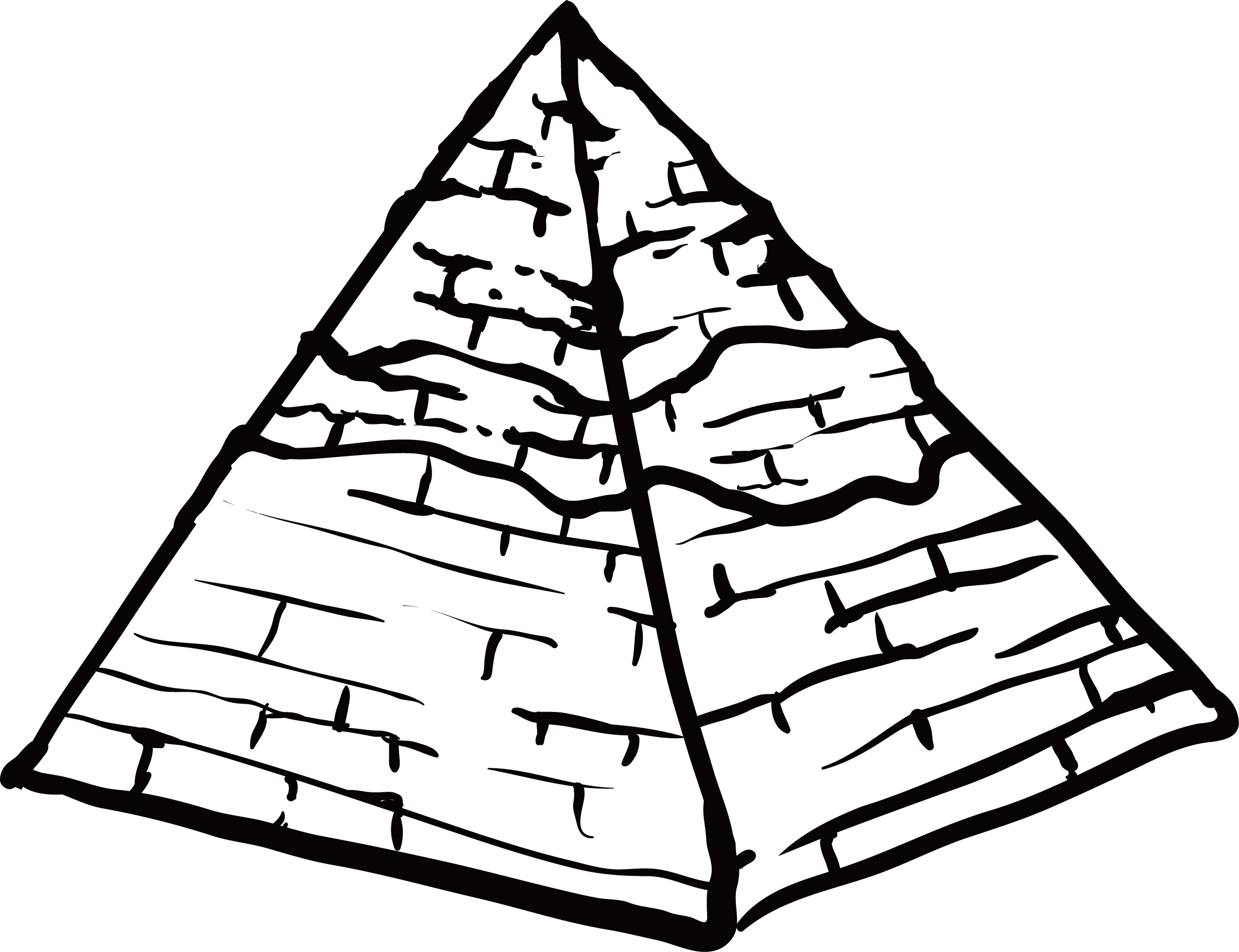 Detail Pyramid Clipart Black And White Nomer 4