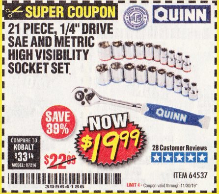 Detail Quinn 21 Piece Socket Set Nomer 18