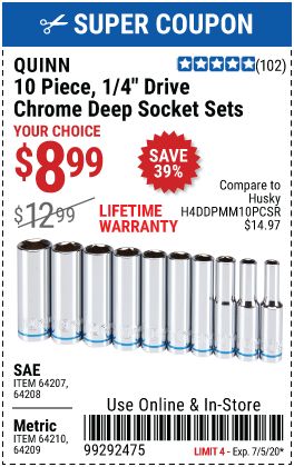 Detail Quinn Chrome Socket Set Nomer 20