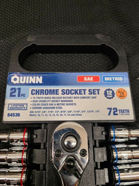 Detail Quinn Chrome Socket Set Nomer 3