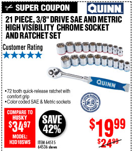 Detail Quinn Chrome Socket Set Nomer 39