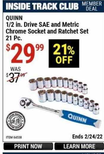 Detail Quinn Chrome Socket Set Nomer 41