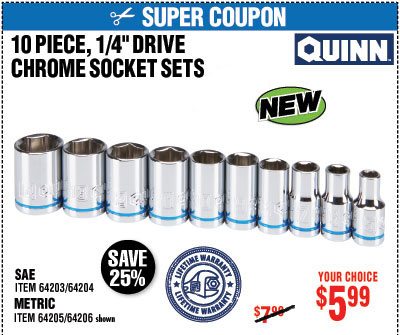 Detail Quinn Chrome Socket Set Nomer 42