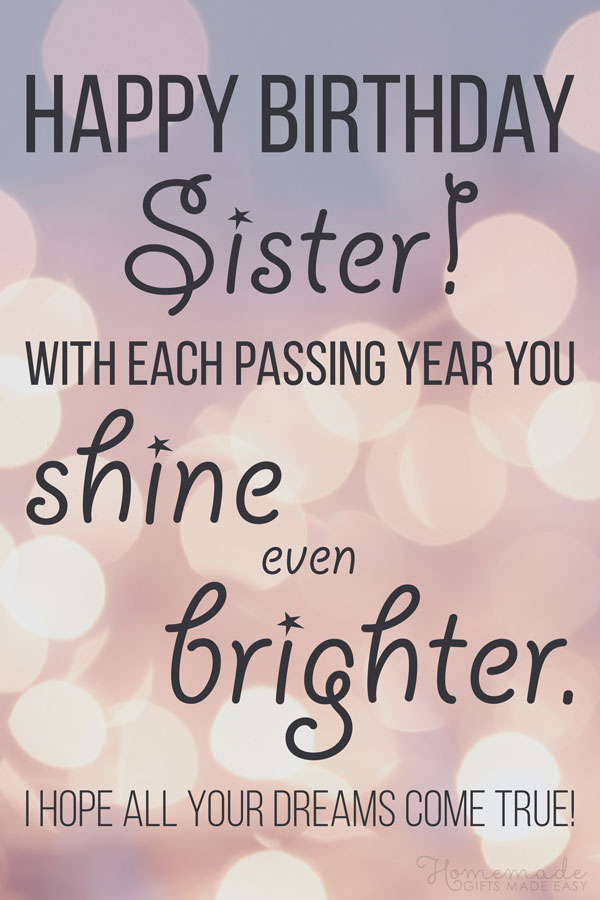 Quotes Birthday For Sister - KibrisPDR