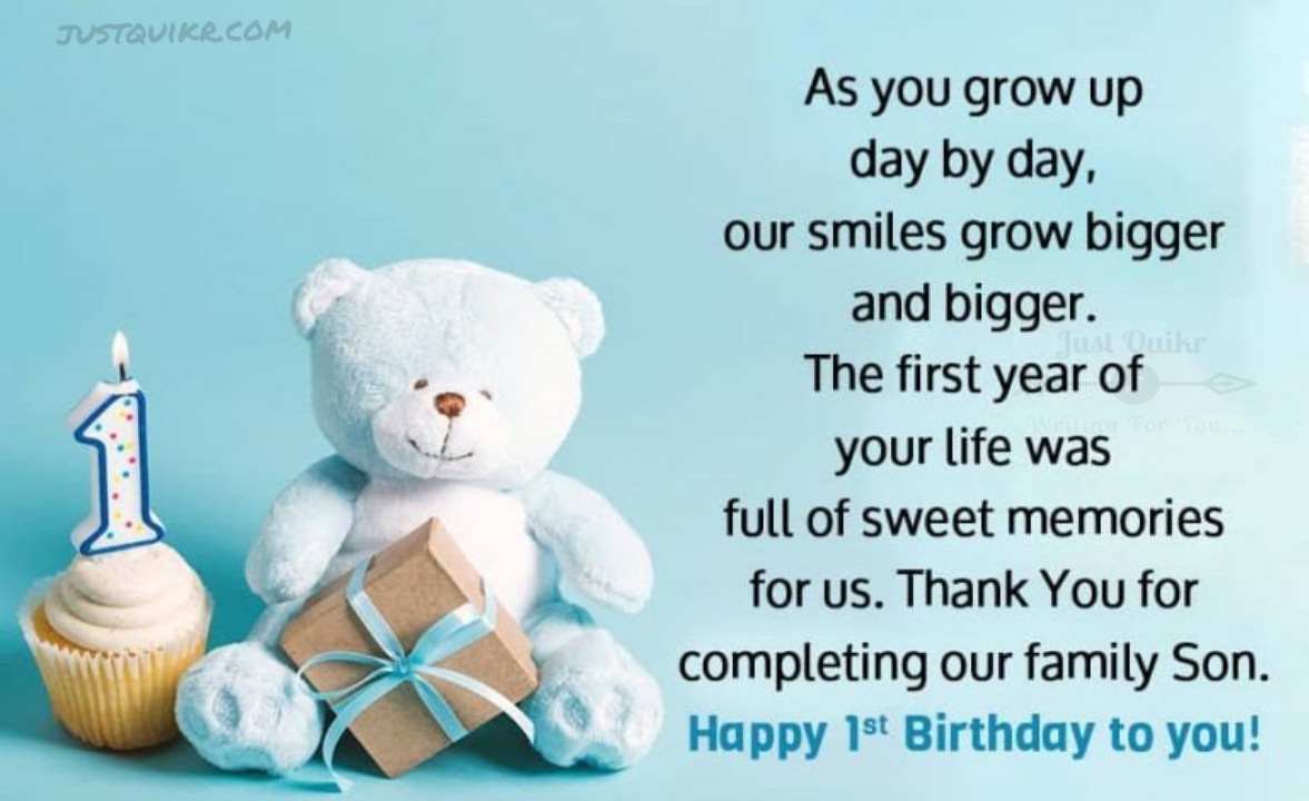 Detail Quotes For First Birthday Of Son Nomer 22