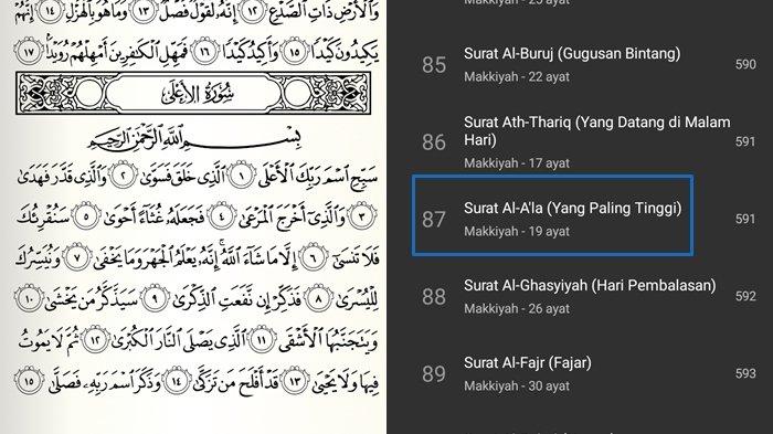 Detail Quran Surat Al A La Nomer 27