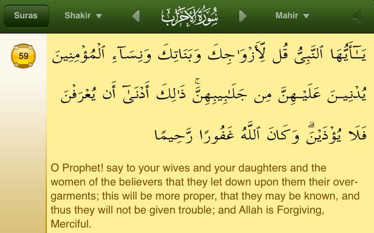 Detail Quran Surat Al Ahzab Ayat 59 Nomer 10