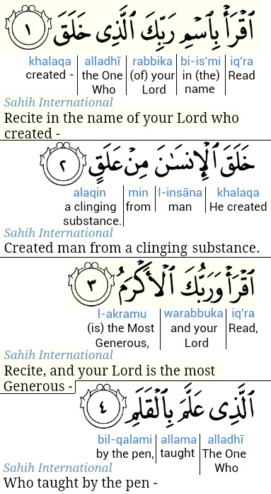 Detail Quran Surat Al Alaq 1 5 Nomer 16