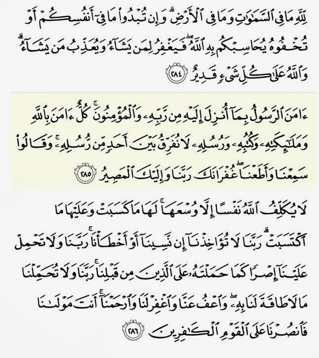 Detail Quran Surat Al Baqarah Ayat 286 Nomer 8