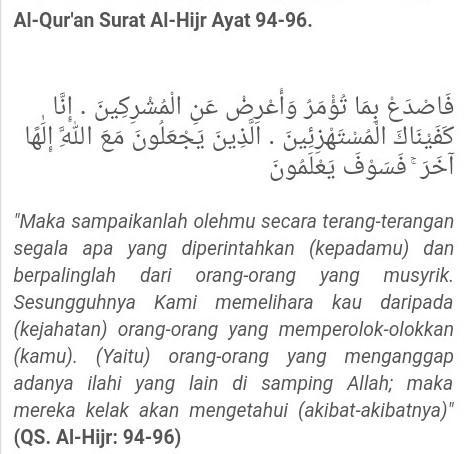 Detail Quran Surat Al Hijr Ayat 94 Nomer 8