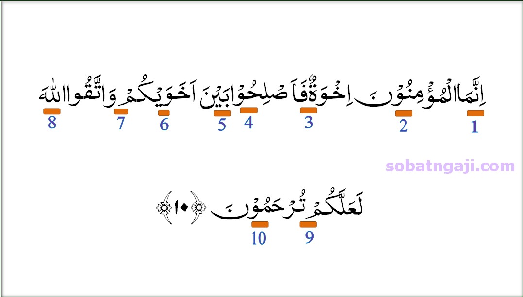Detail Quran Surat Al Hujurat Ayat 10 Nomer 15