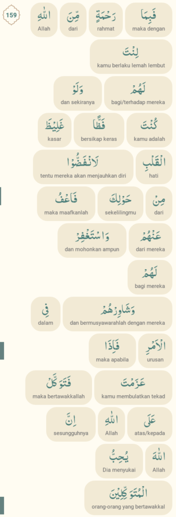 Detail Quran Surat Ali Imran Ayat 159 Nomer 24