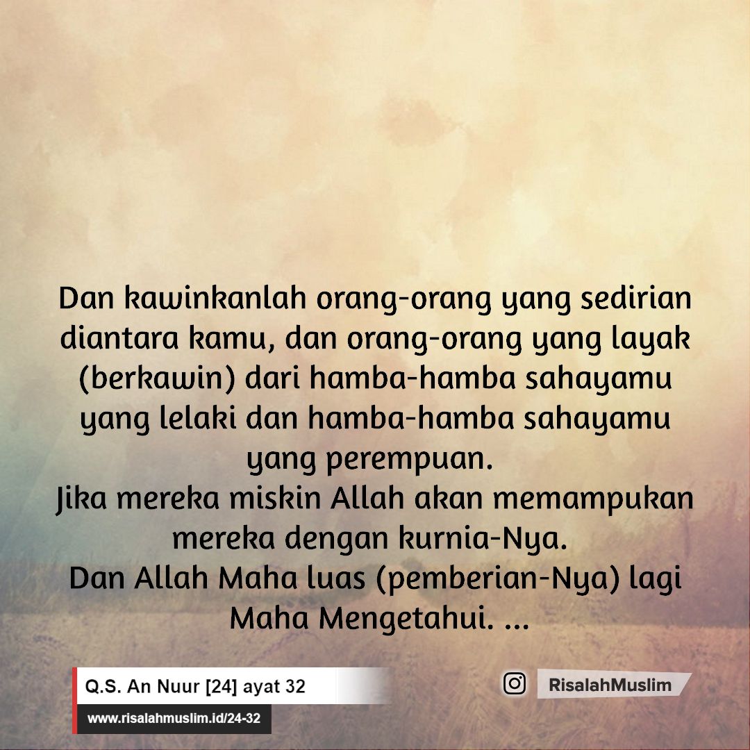 Detail Quran Surat An Nur Ayat 32 Nomer 32