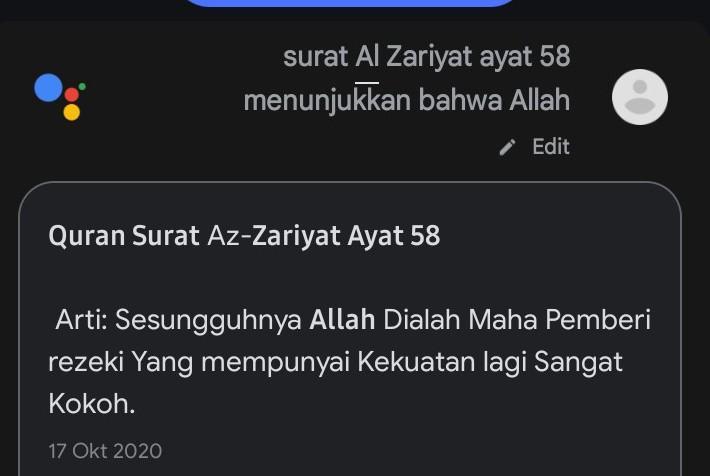 Detail Quran Surat Az Zariyat Ayat 58 Nomer 22