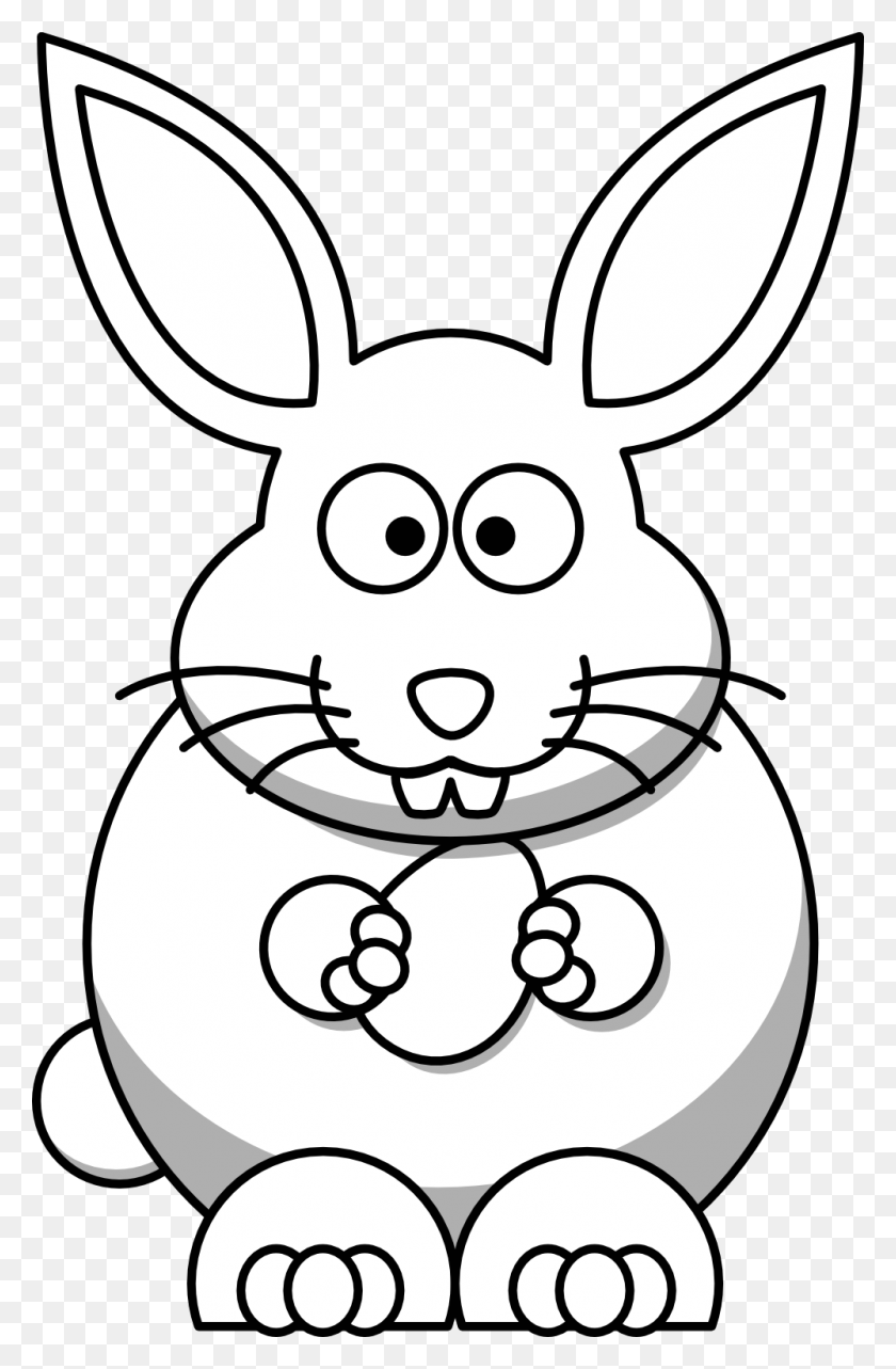 Detail Rabbit Black And White Clipart Nomer 17