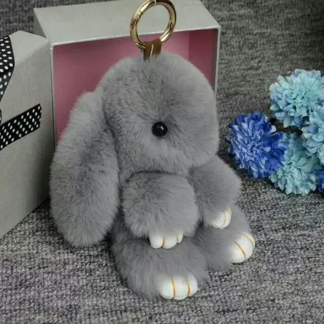 Detail Rabbit Fur Keychain Nomer 44