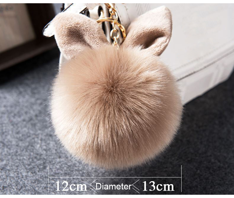 Detail Rabbit Fur Keychain Nomer 46