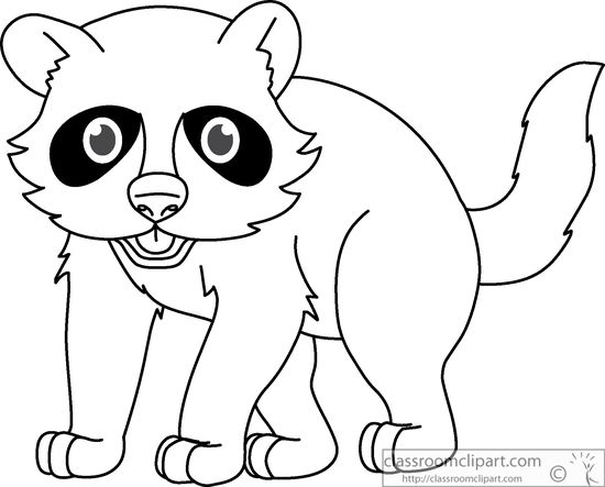 Detail Raccoon Black And White Clipart Nomer 23