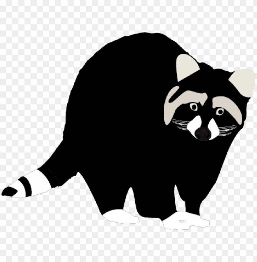 Detail Raccoon Black And White Clipart Nomer 32