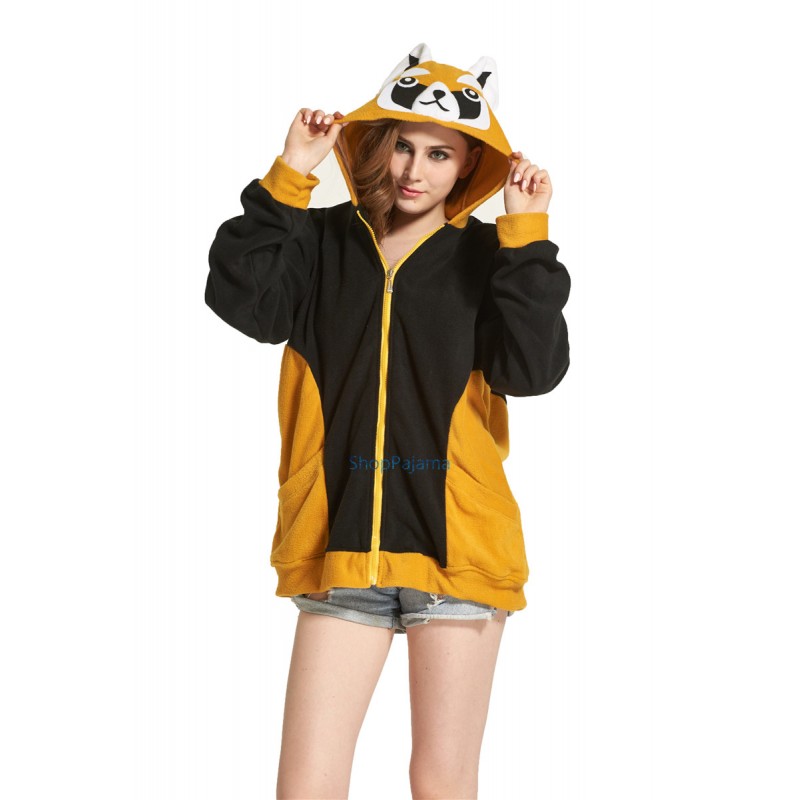 Detail Raccoon Hoodie With Ears Nomer 34