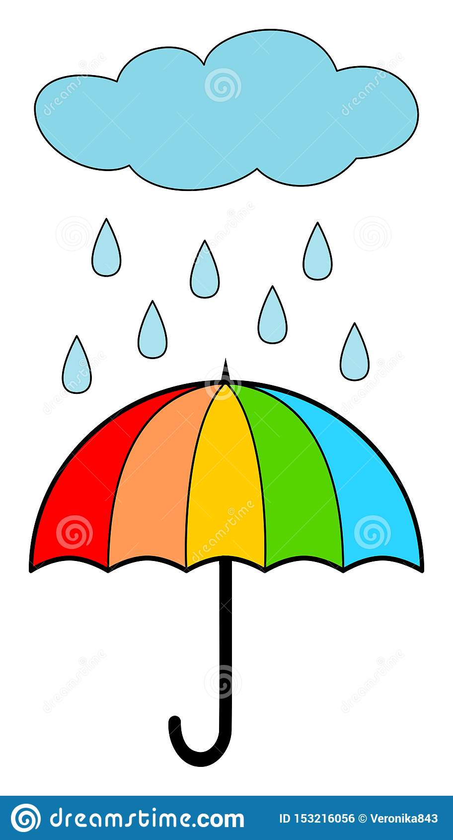 Rain And Umbrella Clipart - KibrisPDR