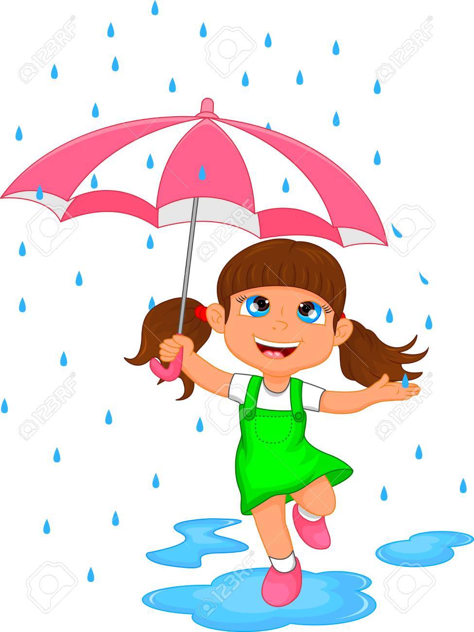 Detail Rain And Umbrella Clipart Nomer 12