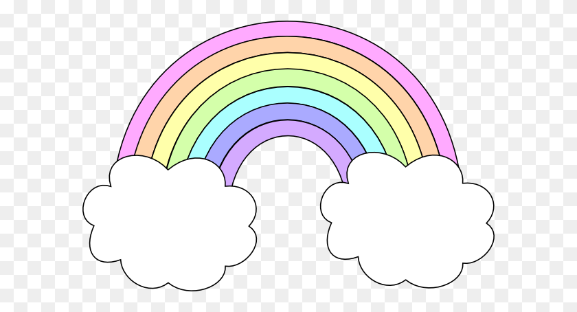 Detail Rainbow And Clouds Clipart Nomer 19