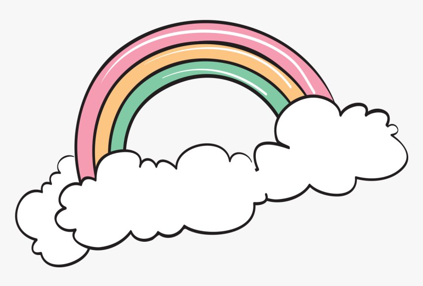 Detail Rainbow And Clouds Clipart Nomer 21