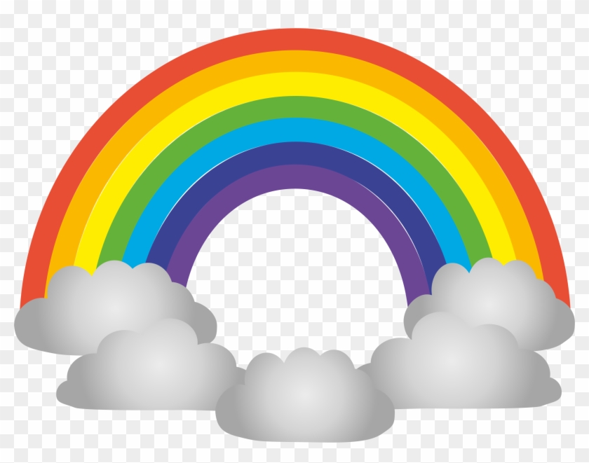 Detail Rainbow And Clouds Clipart Nomer 24