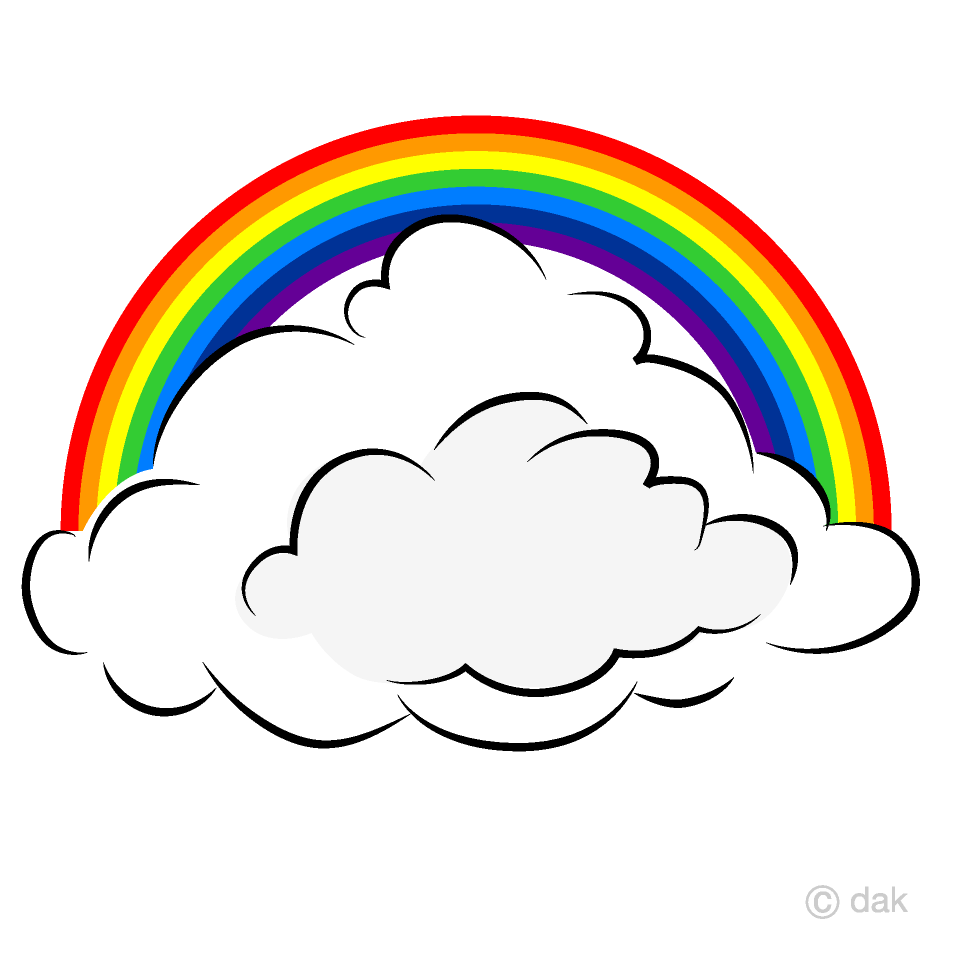 Detail Rainbow And Clouds Clipart Nomer 25