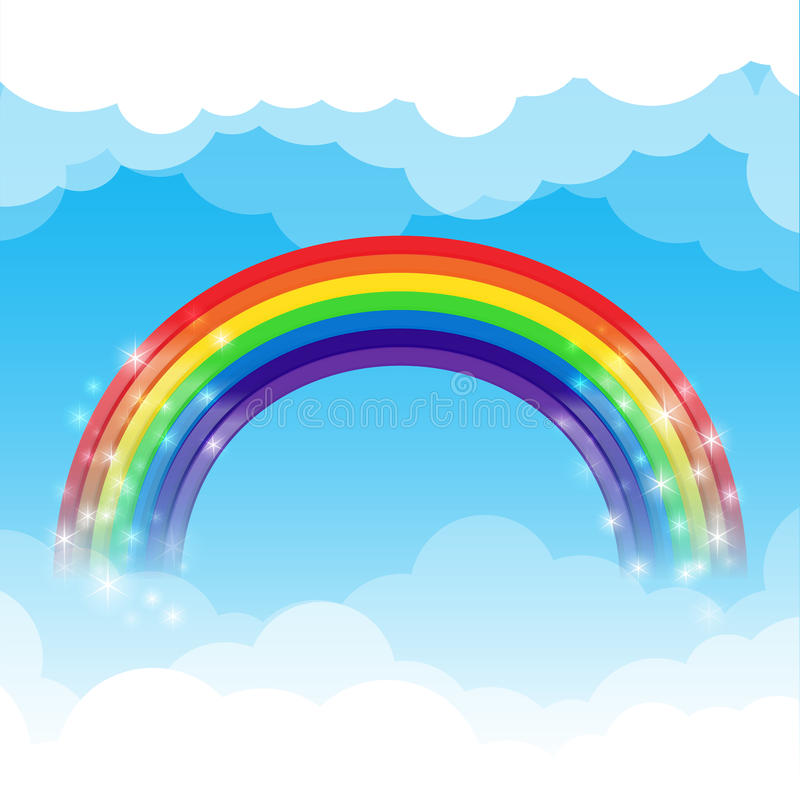 Detail Rainbow And Clouds Clipart Nomer 27