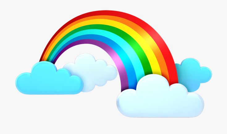 Detail Rainbow And Clouds Clipart Nomer 7