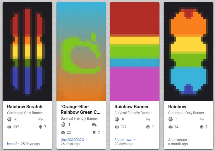 Detail Rainbow Brick Banner Minecraft Nomer 22